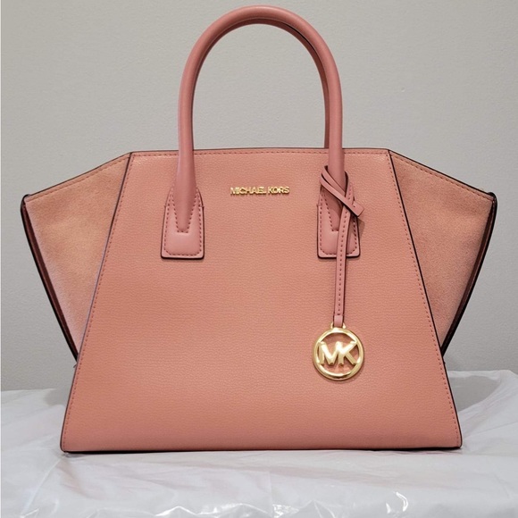Michael Kors Handbags - Michael Kors Avril Large Leather Top-Zip Satchel